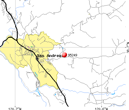 San Andreas, CA (95249) map