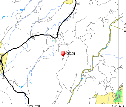 Vallecito, CA (95251) map