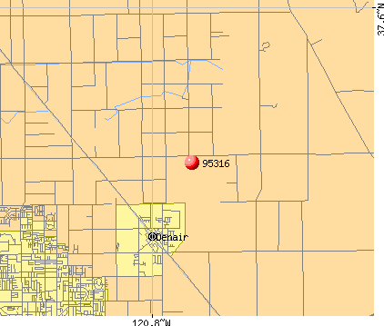 Denair, CA (95316) map
