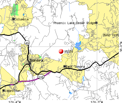 Sonora, CA (95370) map