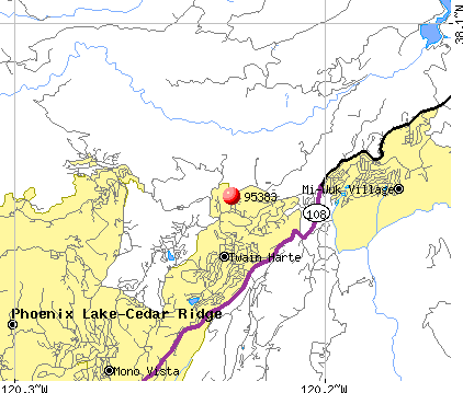 Twain Harte, CA (95383) map