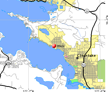 , CA (95424) map