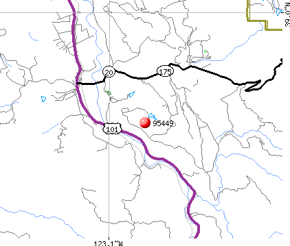 Hopland, CA (95449) map
