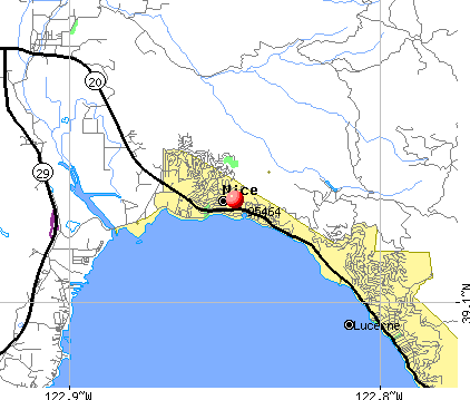 Nice, CA (95464) map