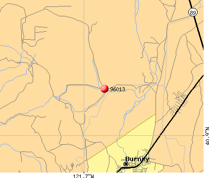 Burney, CA (96013) map