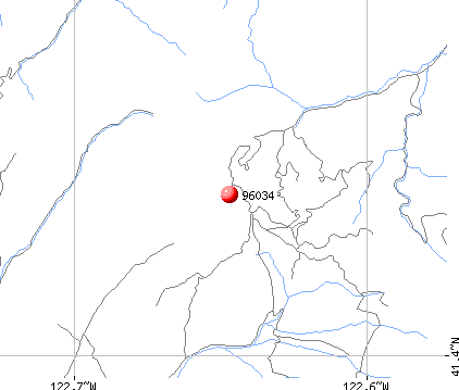 Gazelle, CA (96034) map