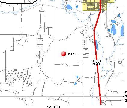 Alturas, CA (96101) map