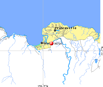 Hanalei, HI (96714) map