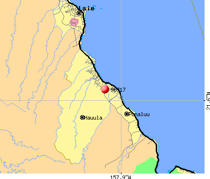 Punaluu, HI (96717) map