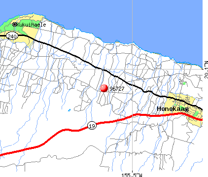 Honokaa, HI (96727) map