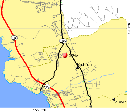Kahaluu-Keauhou, HI (96740) map
