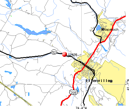 Ellenville, NY (12428) map