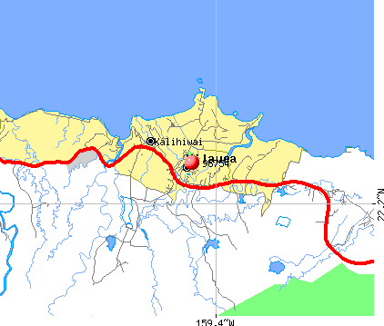 Kilauea, HI (96754) map