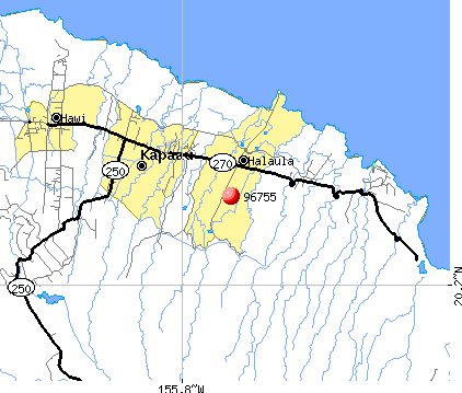 Kapaau, HI (96755) map