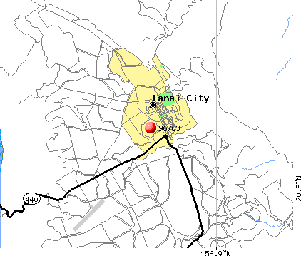 Lanai City, HI (96763) map