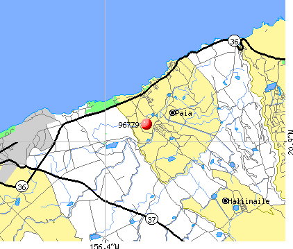 Paia, HI (96779) map