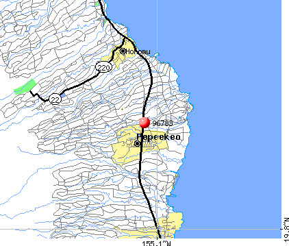 Pepeekeo, HI (96783) map