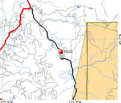 Hebo, OR (97122) map