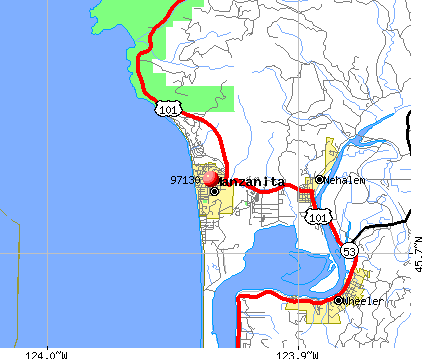 Manzanita, OR (97130) map