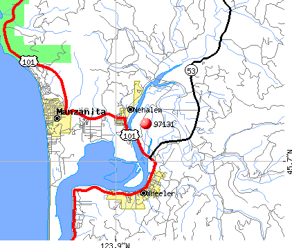 Nehalem, OR (97131) map