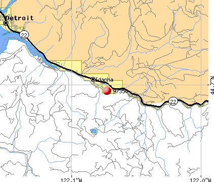 Idanha, OR (97350) map