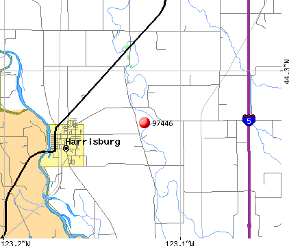 Harrisburg, OR (97446) map