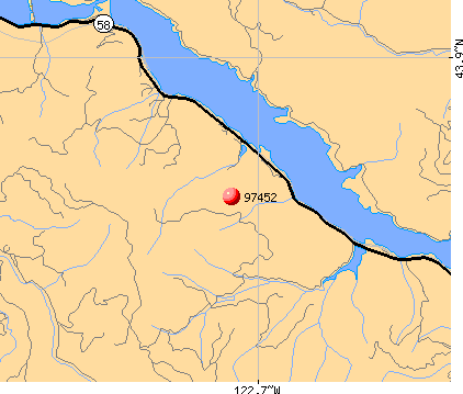Lowell, OR (97452) map
