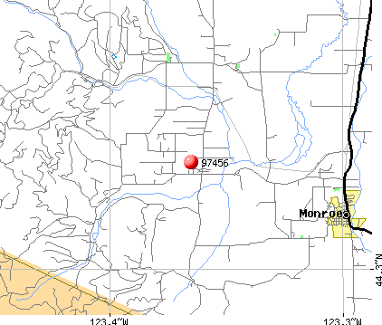 Monroe, OR (97456) map