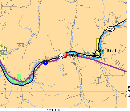 Gold Hill, OR (97525) map