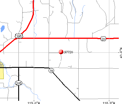 Burns, OR (97720) map