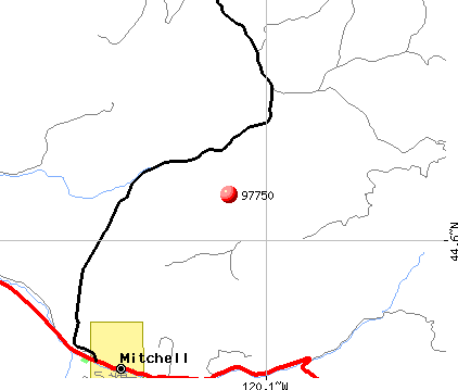 Mitchell, OR (97750) map