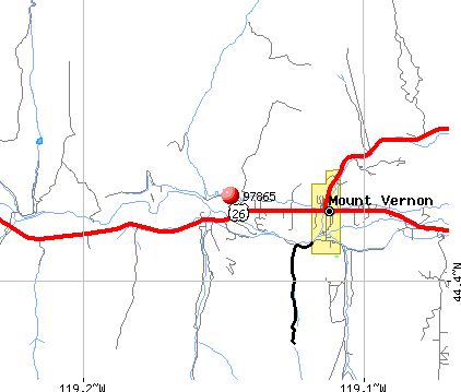 Mount Vernon, OR (97865) map