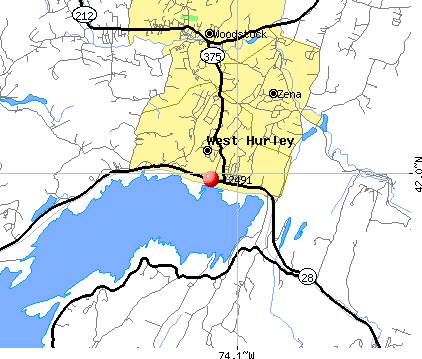 West Hurley, NY (12491) map