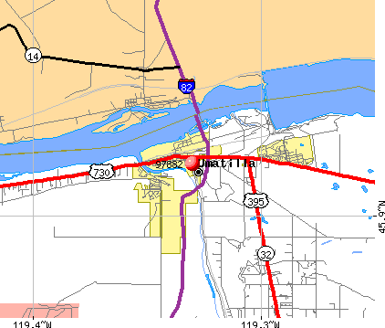Umatilla, OR (97882) map
