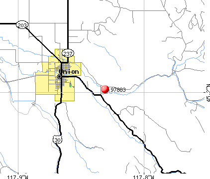 Union, OR (97883) map