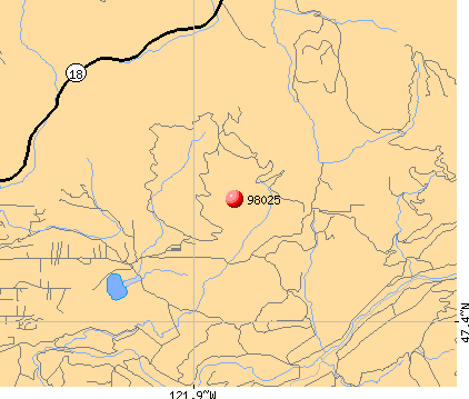 Hobart, WA (98025) map