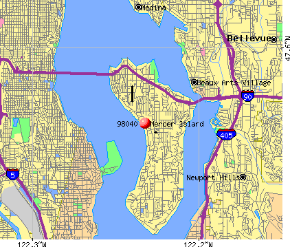 Mercer Island, WA (98040) map