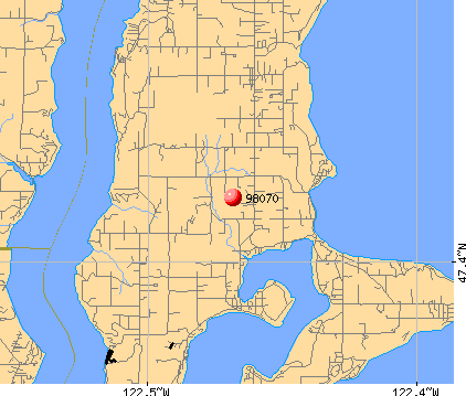 Vashon, WA (98070) map