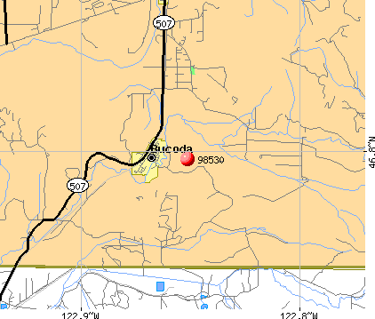 Bucoda, WA (98530) map