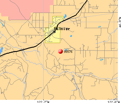 Rainier, WA (98576) map