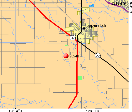 Toppenish, WA (98948) map