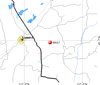 Lamont, WA (99017) map