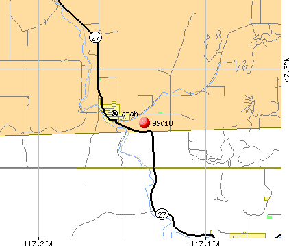 Latah, WA (99018) map