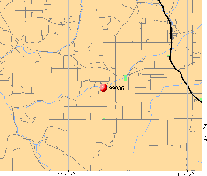 Valleyford, WA (99036) map