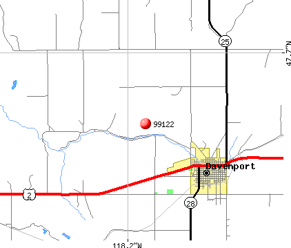 Davenport, WA (99122) map