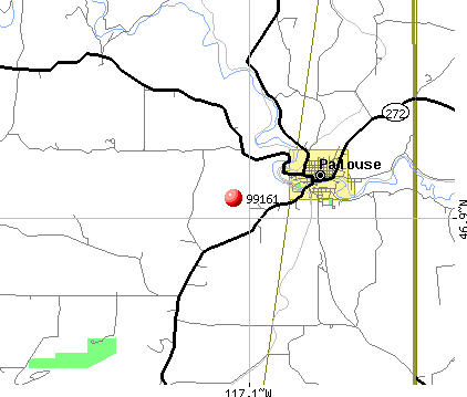Palouse, WA (99161) map