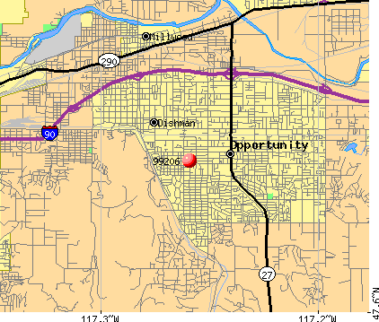 Spokane Valley Zip Code Map – Map Vector