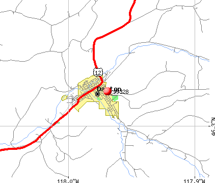 Dayton, WA (99328) map