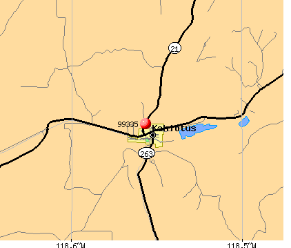 Kahlotus, WA (99335) map