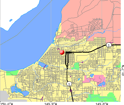 anchorage alaska map. Anchorage, AK (99501) map